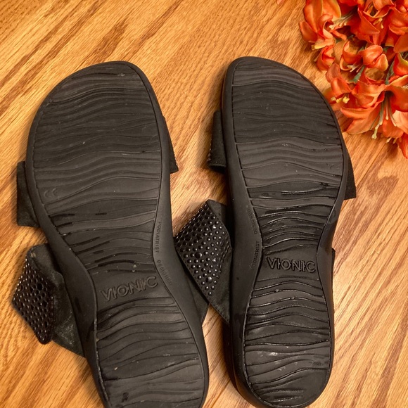 Vionic Two Cross Strap Jeweled Sandals - Picture 6 of 6